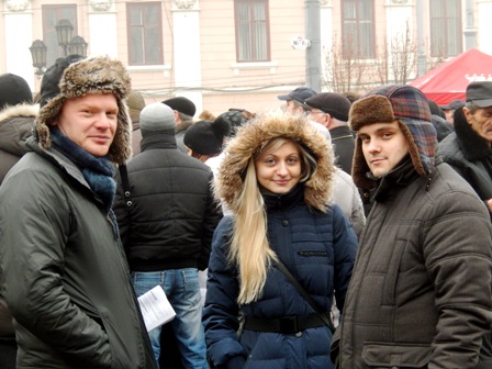 Мітинг на Центральній площі Чернівців 19 січня 2014 р.