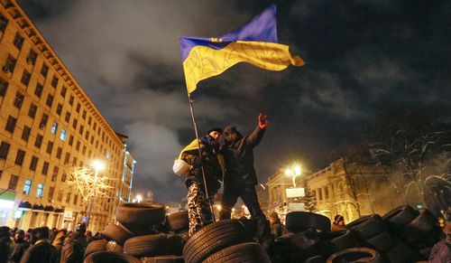Anti-government protests in Ukraine.